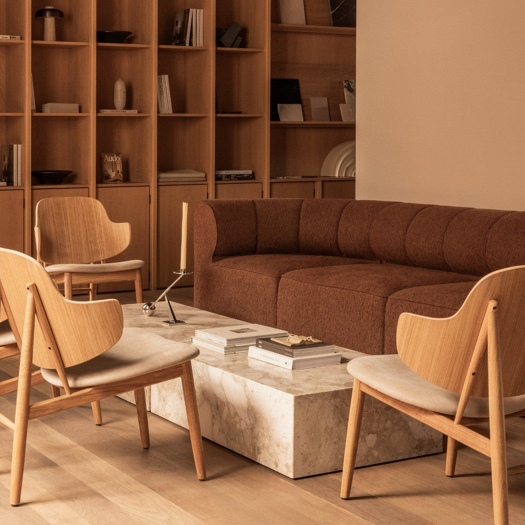 The Penguin Wooden Lounge Chair - Seat Upholstered