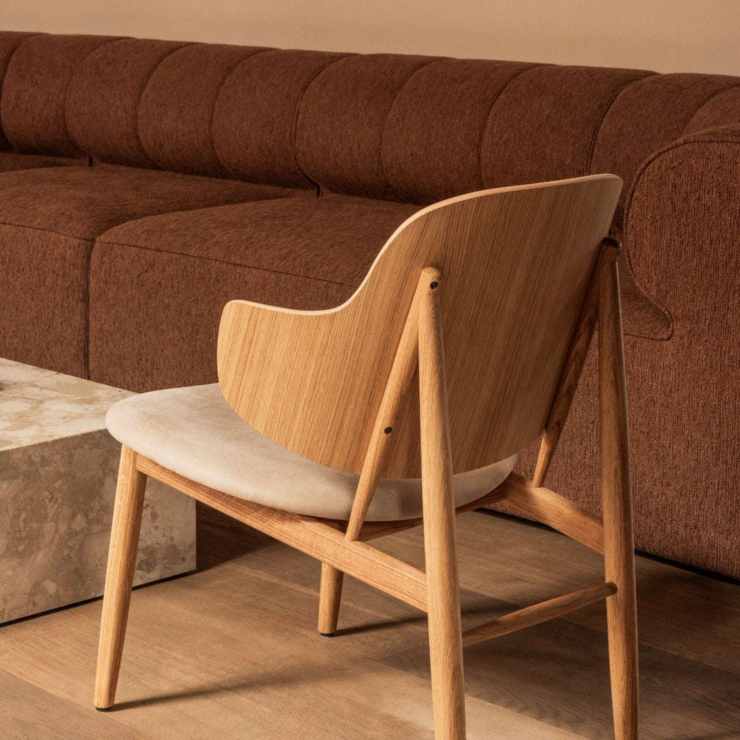 The Penguin Wooden Lounge Chair - Seat Upholstered
