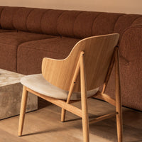 The Penguin Wooden Lounge Chair - Seat Upholstered