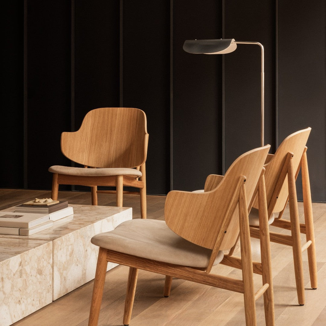 The Penguin Wooden Lounge Chair - Seat Upholstered