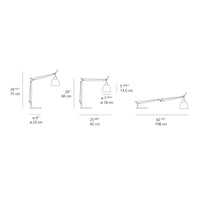Modern adjustable lamp in sleek white and metallic finish, showcasing clean lines and minimalistic design.