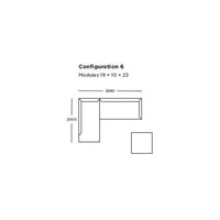 L-shaped sectional sofa design with clean lines and a neutral color palette, ideal for modern living spaces.