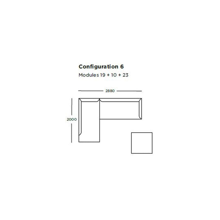 L-shaped sectional sofa design with clean lines and a neutral color palette, ideal for modern living spaces.