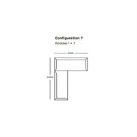 "Configuration 7 layout showing sleek lines and modern design in a neutral color palette."