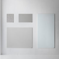 Five sleek wall panels in shades of gray, featuring subtle textures and a smooth, reflective surface.