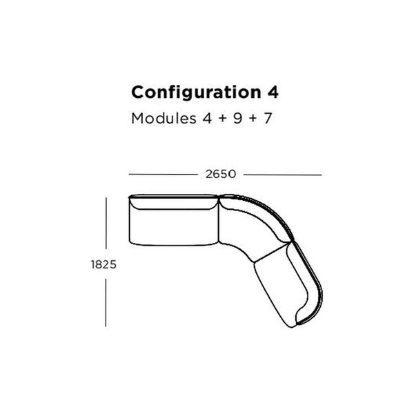 "Stylish modular design featuring clean lines and a sleek, contemporary outline in a versatile monochrome palette."