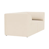 Beige modular sofa with a smooth, minimalist design and no visible patterns. Ideal for modern living spaces.