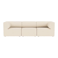 Creamy beige modular sofa with smooth, minimalist design and no visible patterns, perfect for modern decor.