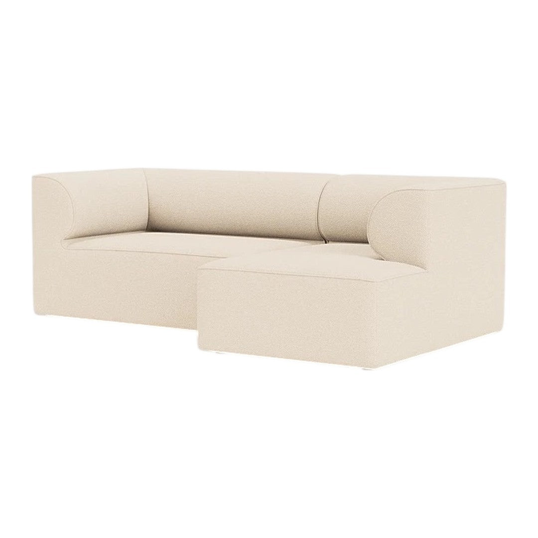 Beige modular sofa with a minimalist design and smooth, textured fabric. Ideal for modern living spaces.