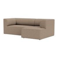 Beige modular sofa with a textured fabric pattern and contemporary design, featuring clean lines and minimalist style.