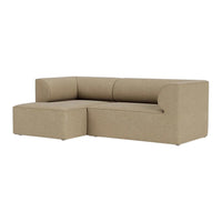 Beige sectional sofa with a minimalist design and textured fabric. Perfect for modern or cozy interiors.