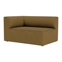Brown upholstered modular sofa with a modern, minimalist design and soft, textured fabric. Perfect for any living space.
