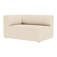 Gray upholstered sofa with a modern design and sleek, minimalist shape, featuring a smooth texture.