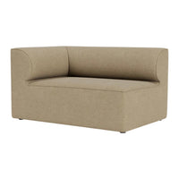 Beige sofa with a minimalist design and clean lines, perfect for modern living spaces.