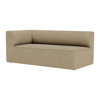 Light brown textured fabric sofa with a minimalist design and rounded backrest, perfect for modern decor.