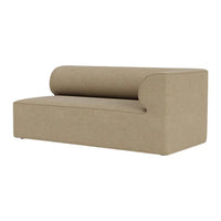 Beige modern sofa with a minimalist design and smooth fabric texture. Perfect for contemporary living spaces.