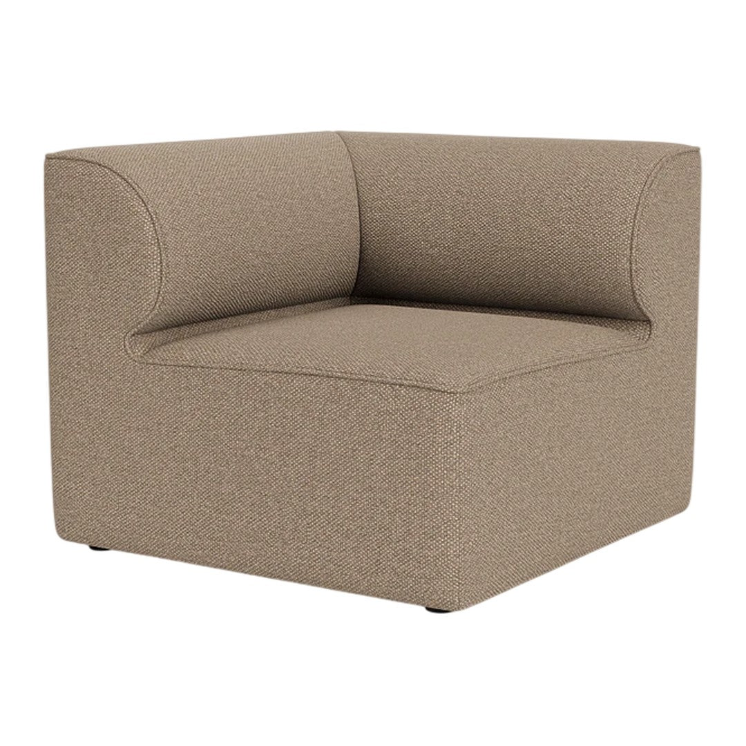Gray modular armchair with a subtle textured pattern, featuring rounded back and sleek design. Ideal for modern decor.