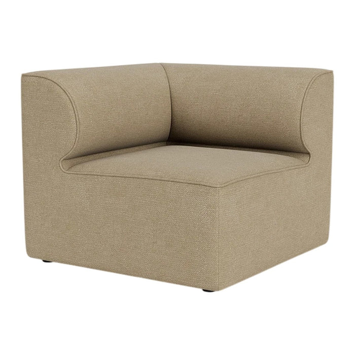 Beige modular sofa chair with smooth, textured fabric and minimalist design. Perfect for modern decor.