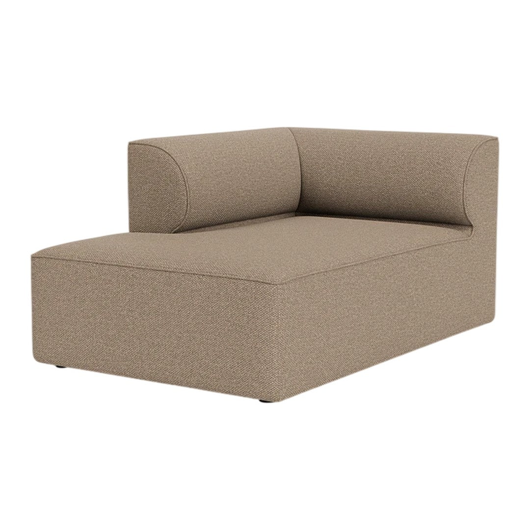 Gray modern lounge chair with a smooth, minimalist design and rounded armrest, perfect for contemporary decor.
