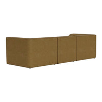 Stylish, solid brown modular sofa with a textured fabric finish, perfect for modern living spaces.