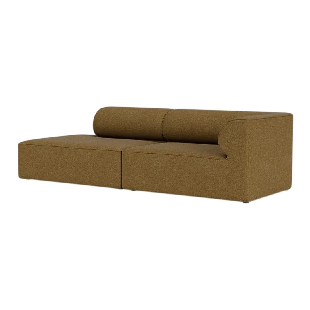 Brown modern sofa with a minimalist design and smooth, textured fabric finish. Perfect for contemporary interiors.