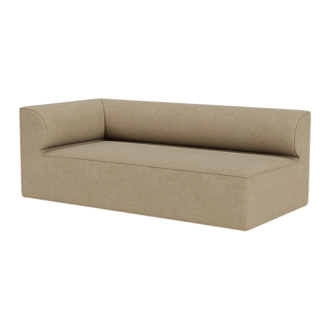 Beige minimalist sofa with a smooth, solid texture and contemporary design. Perfect for modern living spaces.