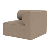 Olive green modular chair with a sleek, modern design and soft upholstery, featuring a solid color finish.