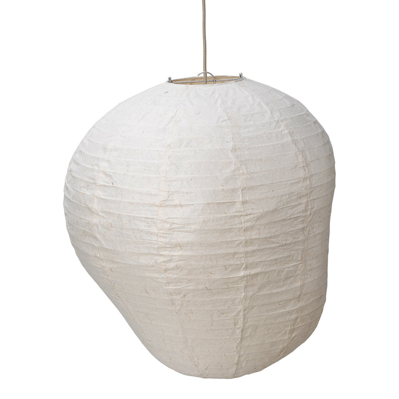 White textured pendant lamp with a unique organic shape, perfect for modern decor.