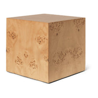Burl Cube Side Table