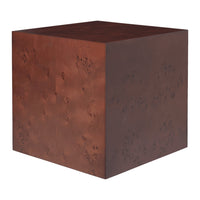 Burl Cube Side Table