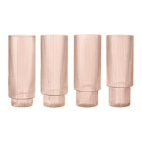 Ripple Long Drink Glass - Set of 4