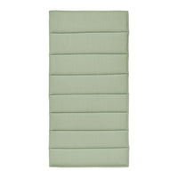 Light green padded mat featuring horizontal stitched patterns for added comfort and style.