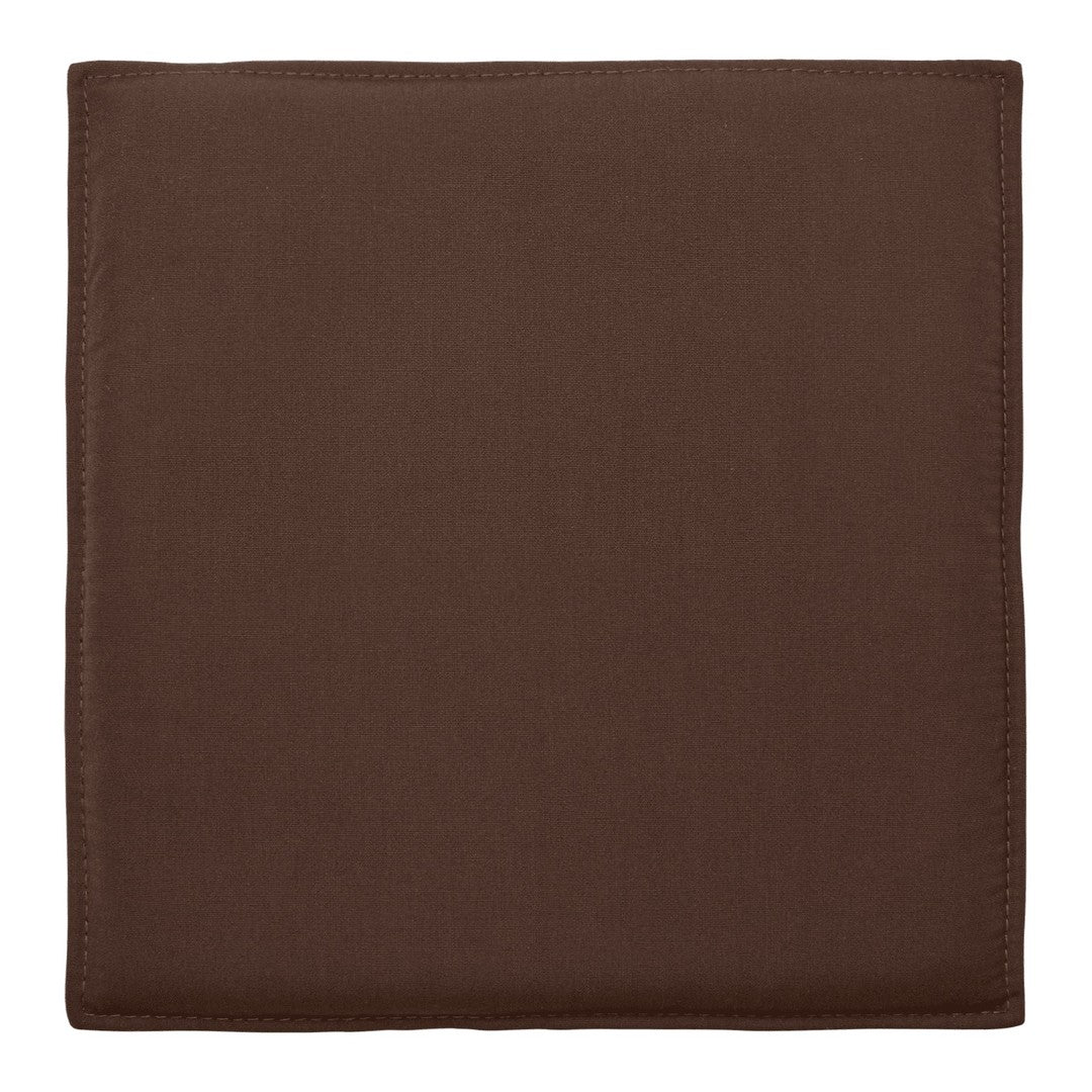 Solid brown fabric square with a smooth texture, ideal for various home decor applications.