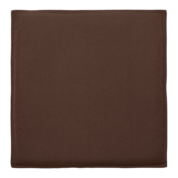 Solid brown fabric square with a smooth texture, ideal for various home decor applications.