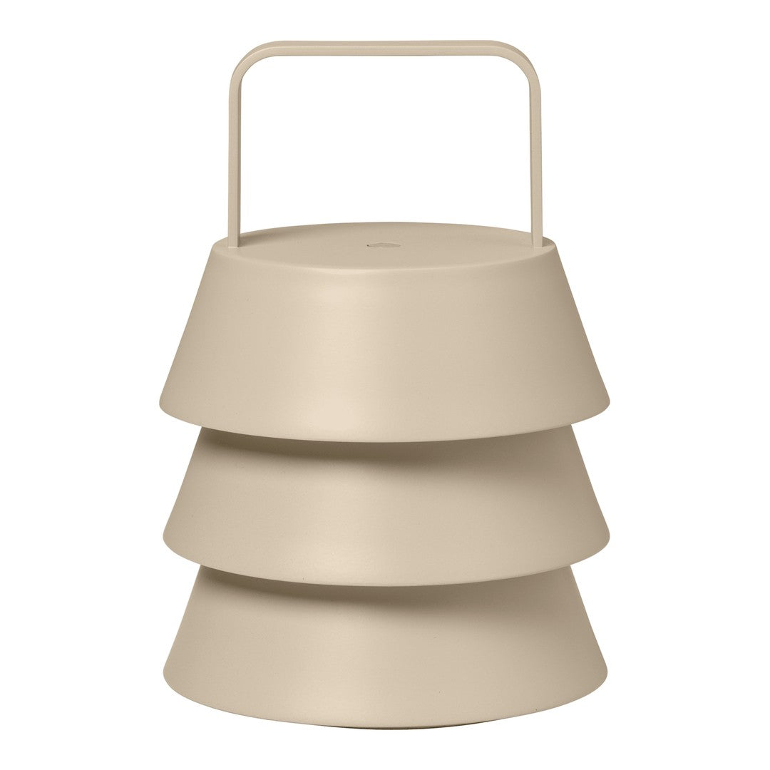 Stacked tan containers with a smooth finish and a minimalist design. Perfect for stylish, organized storage.