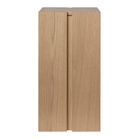 Light oak wood cabinet with smooth, grainy texture and natural finish. Minimalist and modern design.