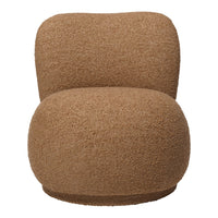 "Soft brown textured chair with a plush, rounded design, perfect for modern home decor."