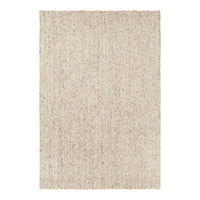 Beige area rug with subtle texture and light flecks for a warm, neutral addition to any decor.
