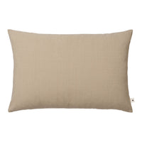 Beige textured rectangle pillow with a simple, elegant design. Perfect for neutral home decor.