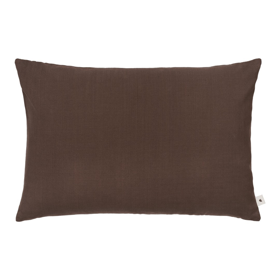 Solid brown rectangular pillow with a smooth texture and minimalist design, perfect for elegant decor.
