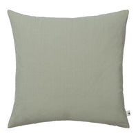 Soft sage green pillow featuring a smooth, solid texture for a minimalist touch to any decor.