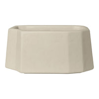 Beige geometric planter with a smooth finish and angular design, perfect for modern decor. Ideal for indoor plants.