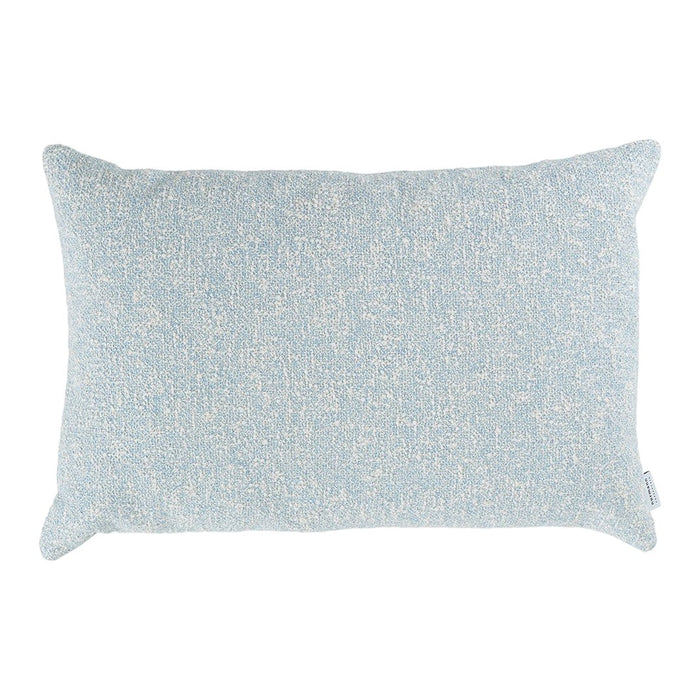 Light blue textured pillow with a soft, subtle pattern and a cozy, inviting feel. Perfect for home decor.
