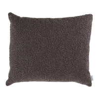 Textured dark brown throw pillow with a soft, cozy surface, perfect for adding warmth to any decor.