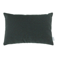 Dark green pillow with a subtle textured pattern, perfect for adding a cozy touch to any decor.