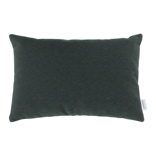 Textured dark green pillow with subtle light green specks, perfect for adding depth to any decor.