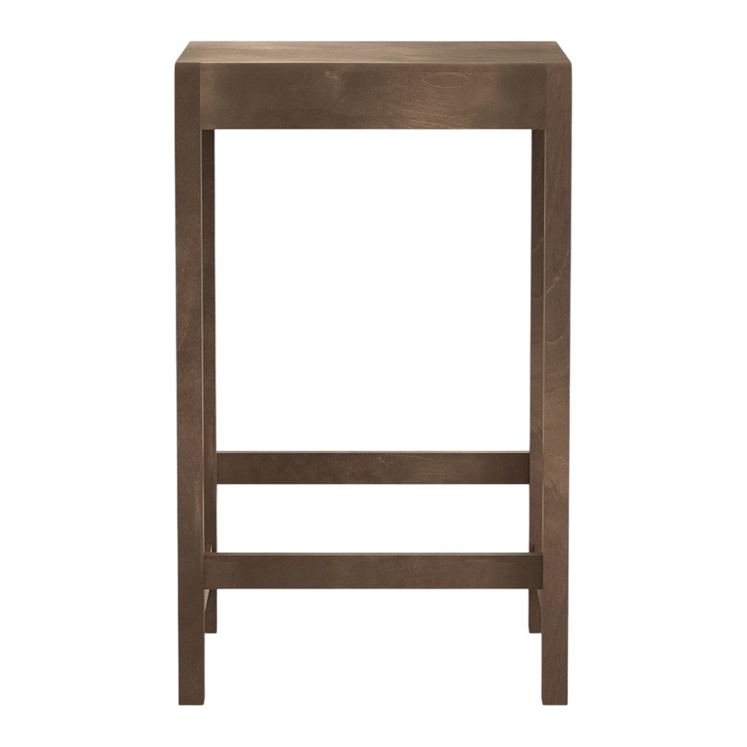Sleek bronze bar stool with a smooth finish and minimalist design, perfect for modern interiors.