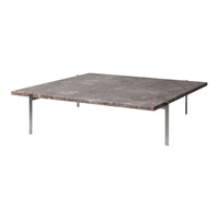 Gray textured tabletop with a sleek metal frame, ideal for modern decor. Clean lines and minimalist design.