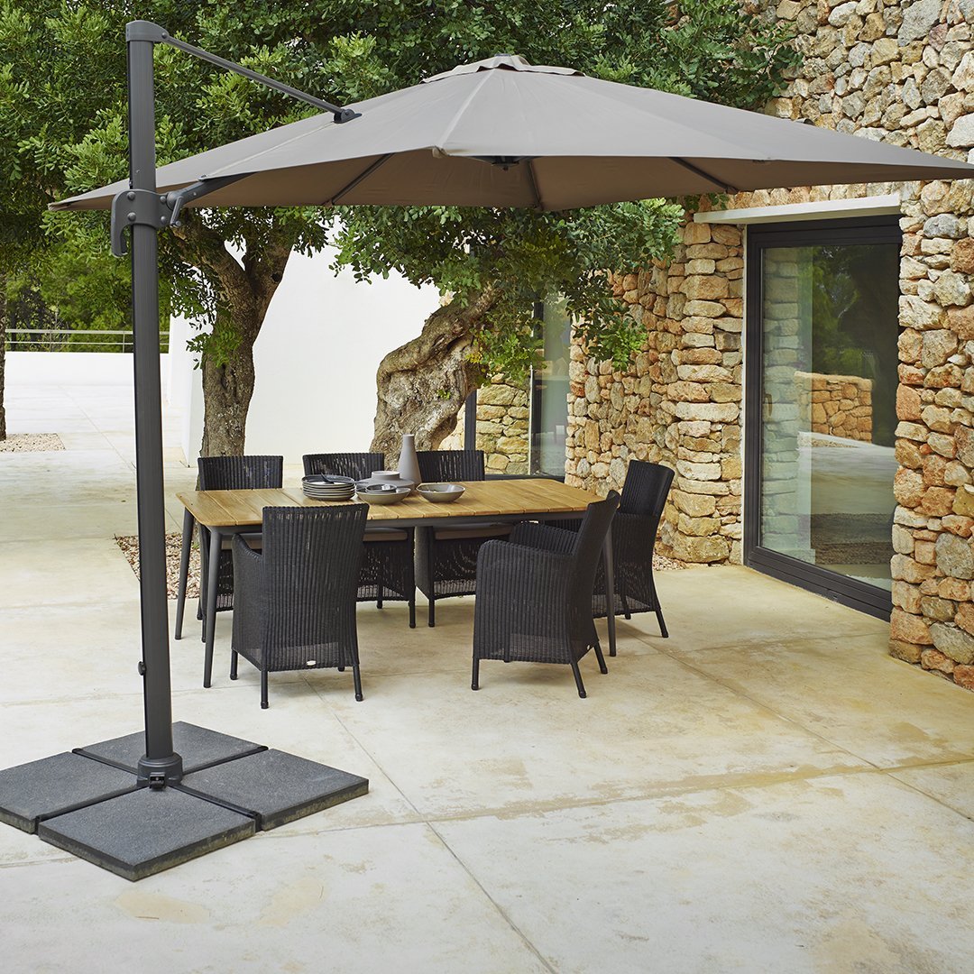Hyde Luxe Hanging Parasol w/ Base
