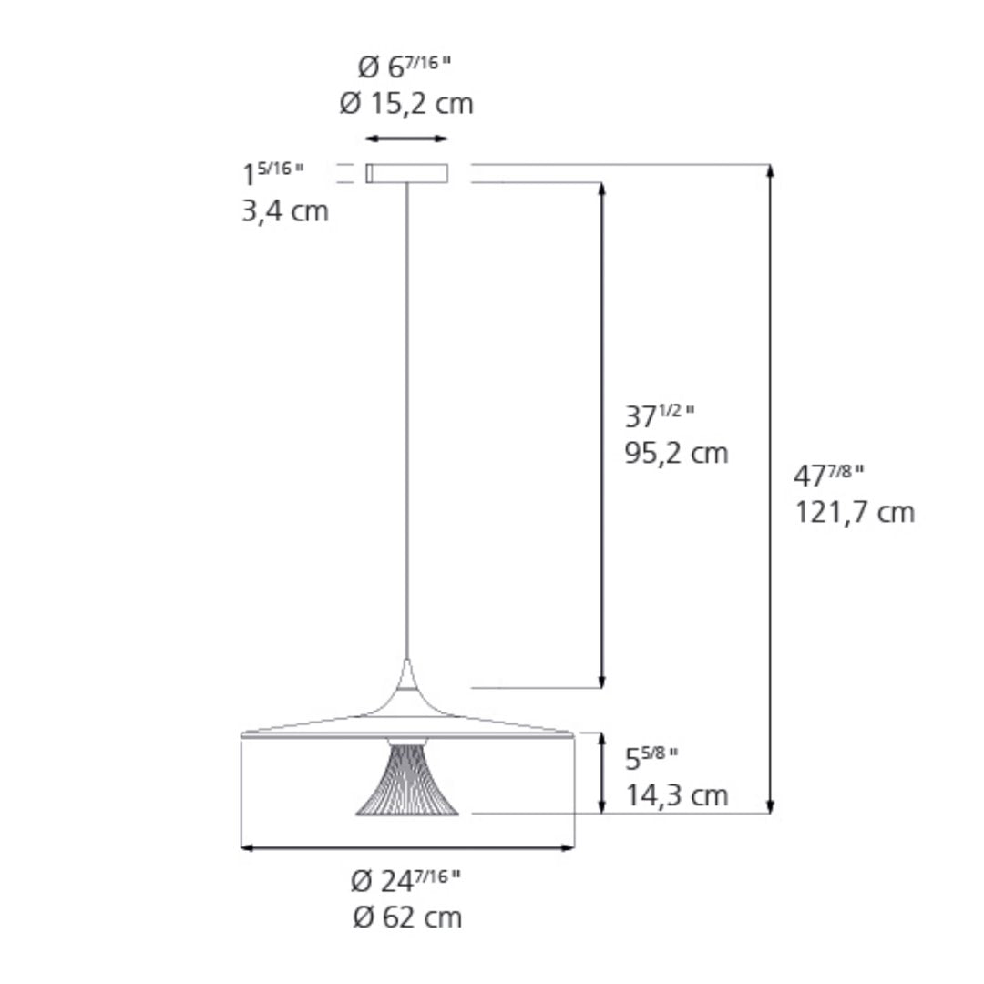 "Modern pendant lamp in sleek white with elegant pleated shade pattern and smooth contours."